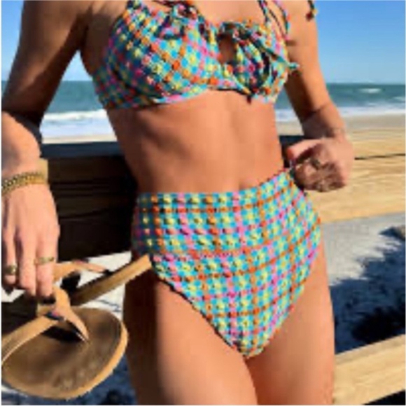 Beach Riot Other - NWT BEACH RIOT Highway Bikini Bottom in Sunny Side Gingham